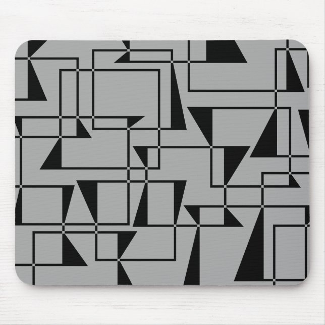Modern, urban, bold, cool geometric pattern art mouse mat (Front)