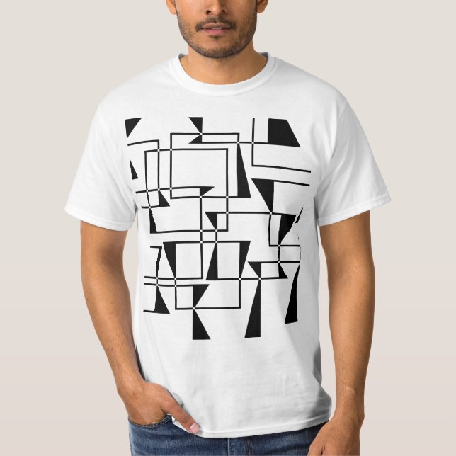 Modern, urban, bold, cool geometric pattern art T-Shirt (Front)