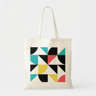 Modern, urban, colorful, fun geometric pattern tote bag
