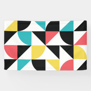 Modern, urban, colourful, fun geometric pattern banner