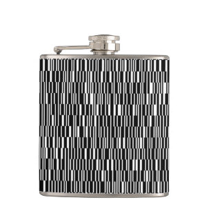 Modern, urban, contemporary geometric pattern art hip flask