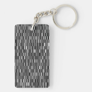 Modern, urban, contemporary geometric pattern art key ring