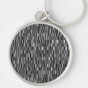 Modern, urban, contemporary geometric pattern art key ring