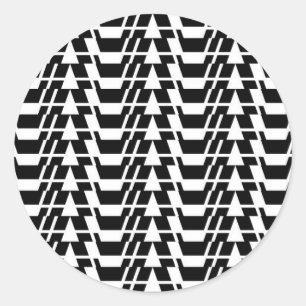 Modern, urban, cool, bold trendy geometric pattern classic round sticker