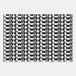 Modern, urban, cool, bold trendy geometric pattern wrapping paper sheet