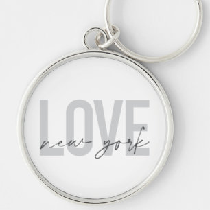 Modern, urban, cool simple design of Love New York Key Ring