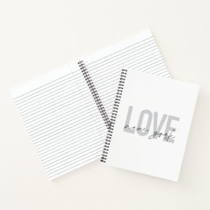 Modern, urban, cool simple design of Love New York Notebook