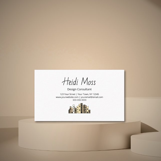 Modern Urban Design Consultant City Skyline Business Card (Creator Uploaded)