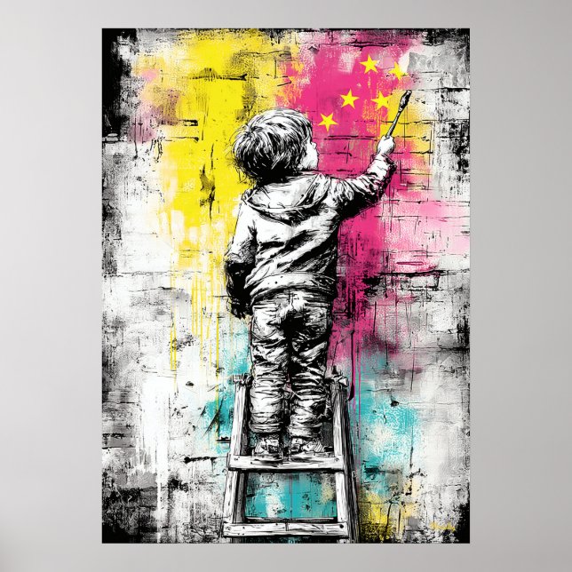 Modern Urban Dreamer Contemporary Wall Art (Front)