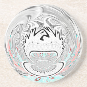 Modern urban flora pattern coaster