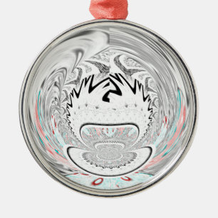 Modern urban flora pattern metal tree decoration