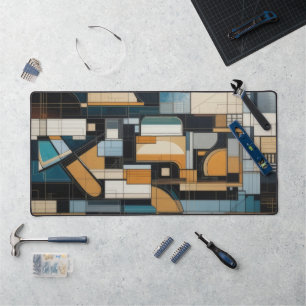 Modern Urban Geometry Desk Mat