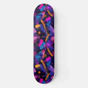 Modern Urban Graffiti Grunge Pattern Skateboard