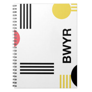 Modern, urban graphic with typography and shapes notebook