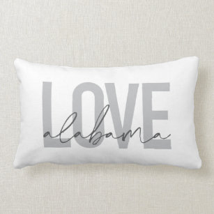 Modern, urban, simple, cool design Love Alabama Lumbar Cushion