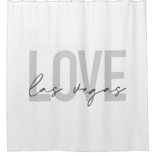 Modern, urban, simple, cool design Love Las Vegas Shower Curtain