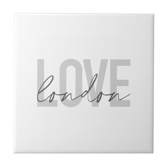 Modern, urban, simple, cool, design of Love London Tile (Front)