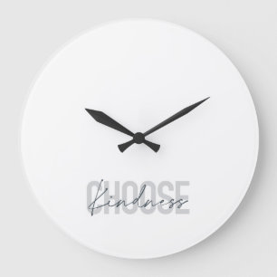 Modern, urban, simple design of Choose Kindness Large Clock