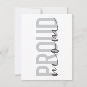 Modern, urban, simple, trendy design of Proud Mum Card