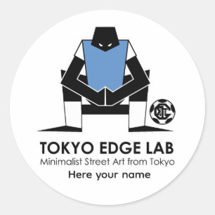 Modern Urban Soccer Player On The Bench Classic Round Sticker
