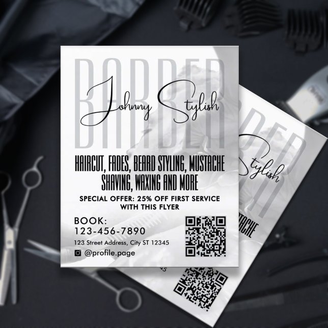 Modern urban style barber shop Flyer (Creator Uploaded)