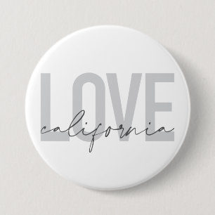 Modern, urban, trendy, cool design Love California 7.5 Cm Round Badge