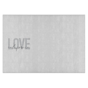 Modern, urban, trendy, cool design Love California Cutting Board