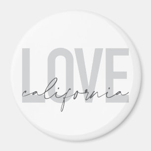 Modern, urban, trendy, cool design Love California Magnet