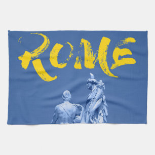 Modern, urban, vibrant, cool design Rome Culture Tea Towel