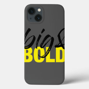 Modern, urban vibrant graphic design of Big & Bold iPhone 13 Case