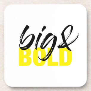 Modern, urban vibrant graphic design of Big & Bold Coaster