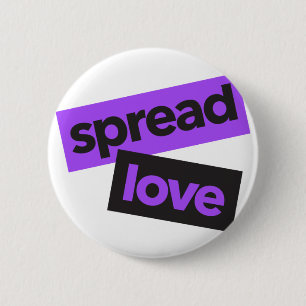 Modern, urban, vibrant, trendy graphic Spread Love 6 Cm Round Badge