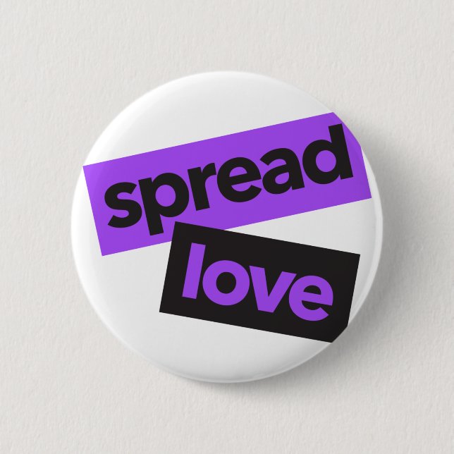 Modern, urban, vibrant, trendy graphic Spread Love 6 Cm Round Badge (Front)