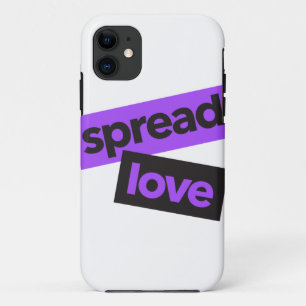 Modern, urban, vibrant, trendy graphic Spread Love iPhone 11 Case