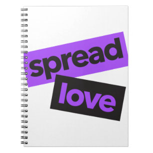Modern, urban, vibrant, trendy graphic Spread Love Notebook