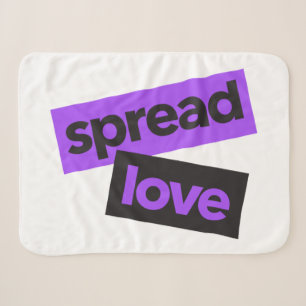 Modern, urban, vibrant, trendy graphic Spread Love Sherpa Blanket