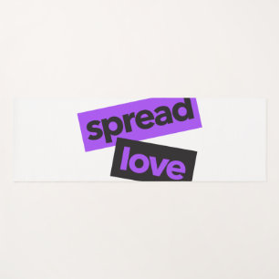 Modern, urban, vibrant, trendy graphic Spread Love Yoga Mat
