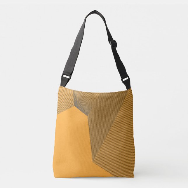 Modern, urban, yellow, bold simple motion concept crossbody bag (Front)