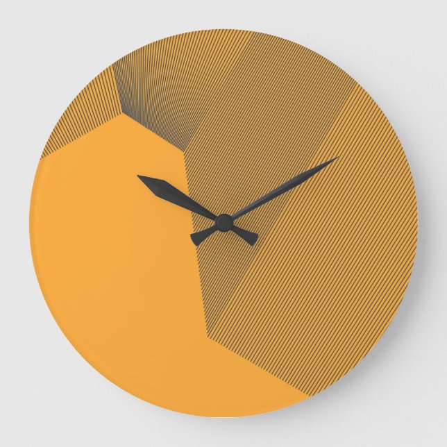 Modern, urban, yellow, bold simple motion concept large clock (Front)