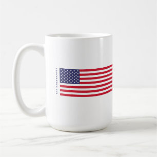 Modern US American Flag Stars Stripes 4th of July Coffee Mug