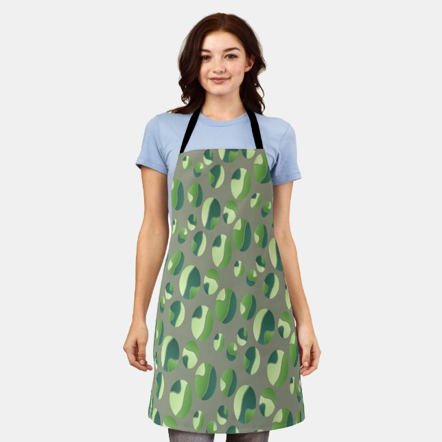 Modern US Military Camouflage Pattern Green Camo Apron (Worn)