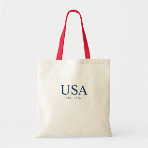 Modern USA Established 1776 Tote Bag
