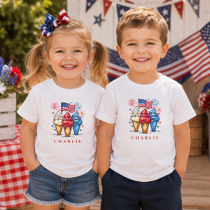 Modern USA Personalised Patriotic Kids T-Shirt