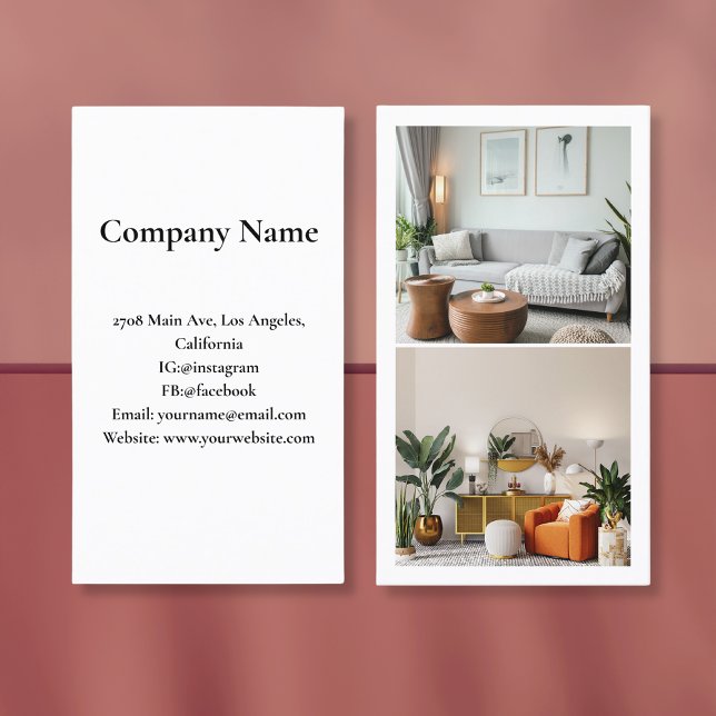 Modern Vacation Rental Custom Picture Business Card (Creator Uploaded)