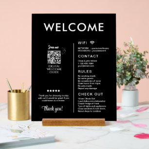 Modern Vacation Rental House Welcome Acrylic Sign