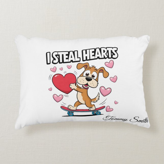 Modern Valentine Pillows for Couples (Front)