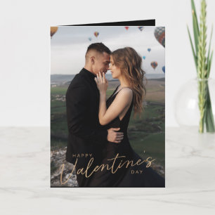 Modern Valentines Day Couple love Photo Valentines Card