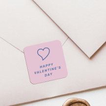 Modern Valentine's Day Heart Sticker - Lavender