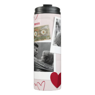 Modern Valentines Day Personalised Couple Photo  Thermal Tumbler