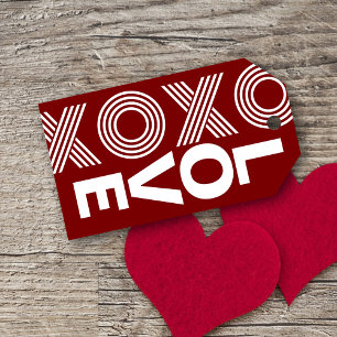Modern Valentine's Day Red Love Gift Tags